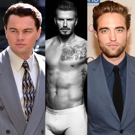 Leonardo DiCaprio, David Beckham and Robert Pattinson