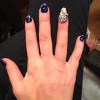 Tulisa shows off X Factor nail art