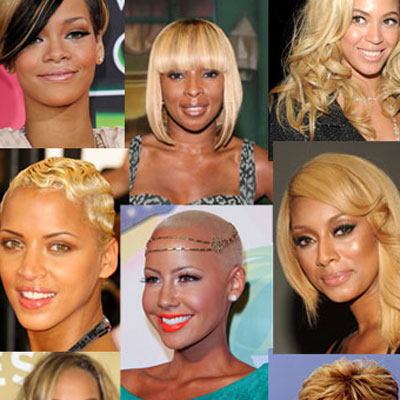 Black celebrities with blonde hair
