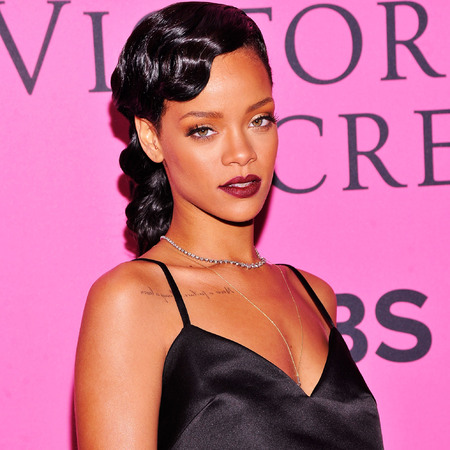 Rihanna at Victoria's Secret arrivals, wearing Miu Miu