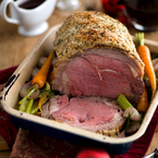 Roasted sirloin with Boursin fig & nut Crust