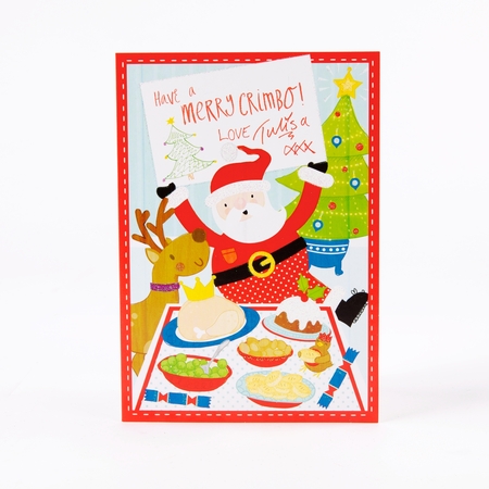 Tulisa Text Santa Christmas Card