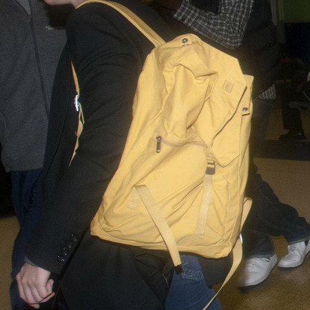 SPOTTED! Kristen Stewart's yellow backpack
