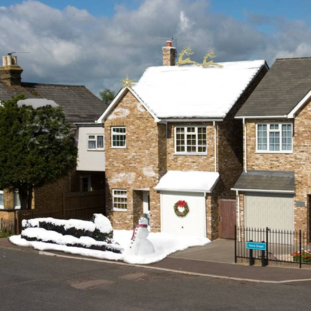 White Christmas snow house