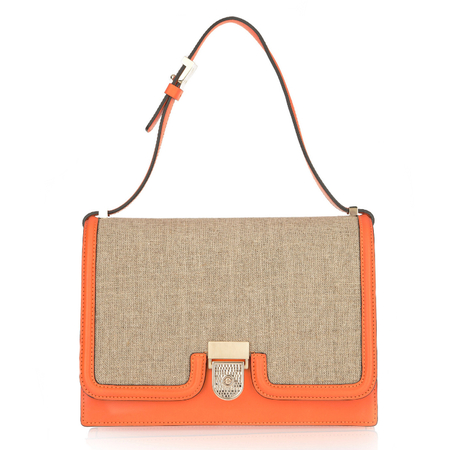 BAG LOVE: Victoria Beckham bright orange shoulder bag