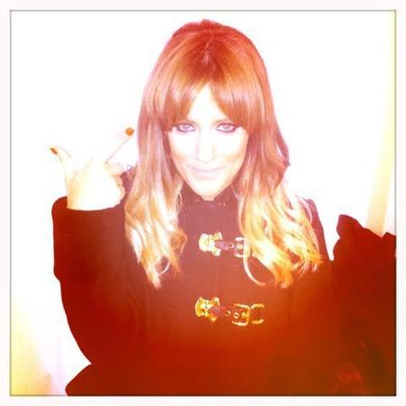 Caroline Flack with new Christmas fringe
