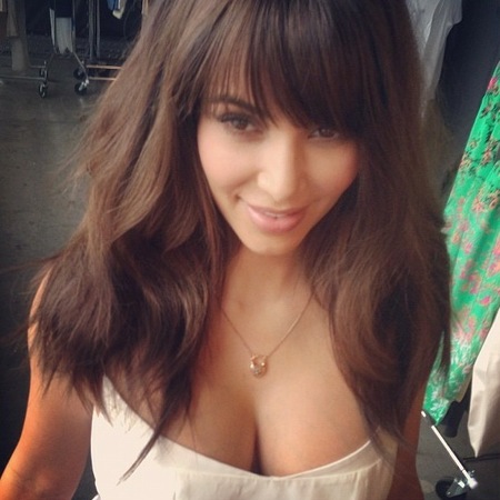 Kim Kardashian rocks a fringe for magazine shoot