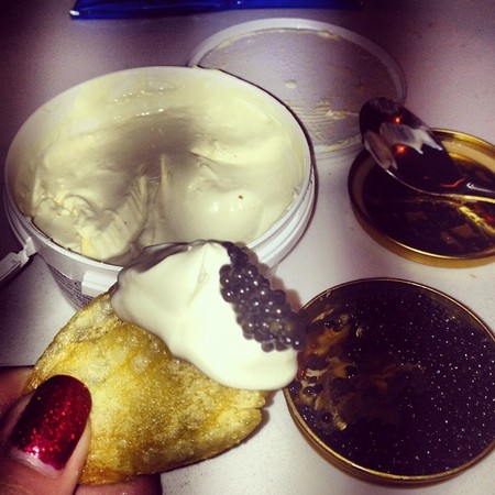 Millie Mackintosh Caviar Boxing Day treat