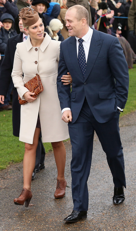 Zara Phillips at Royal Christmas church service