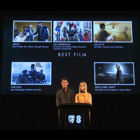 BAFTA nominations - Jeremy Irvine and Alice Eve
