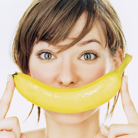 Woman with banana