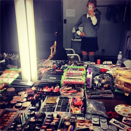 The Saturdays' beauty haul from behind-the-scenes at LA shoot