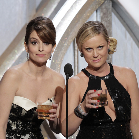 Tina Fey and Amy Poehler hosting the Golden Globes