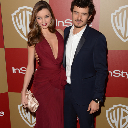 Miranda Kerr and Orlando Bloom at 2013 Golden Globes