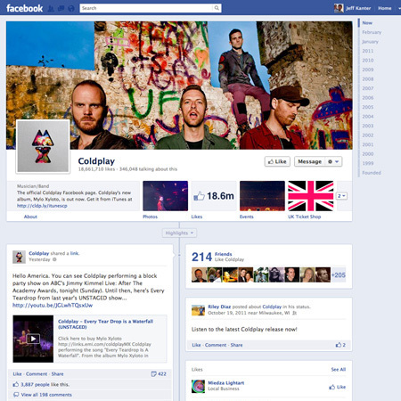 Facebook timeline