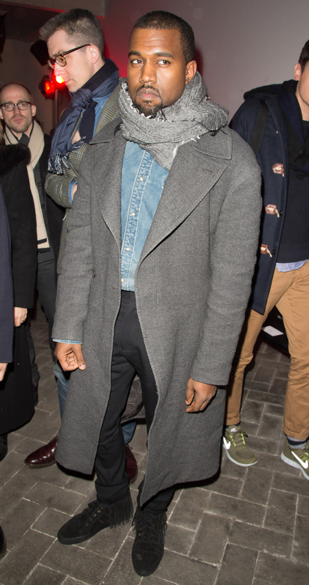 Kanye West hits Paris Fashion Week Mens AW13
