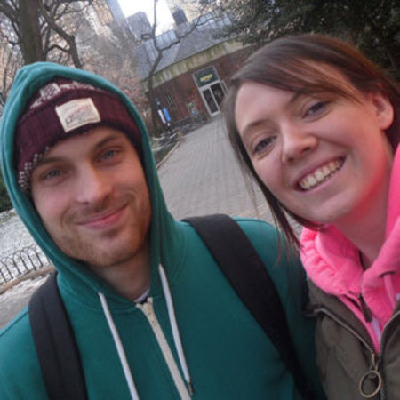 Mummy blogger Polly Walker and partner