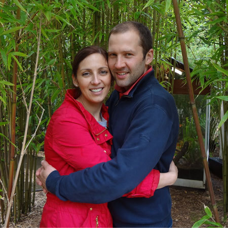 Blogger Galina Bragina Agintiene with her partner