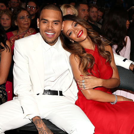 Rihanna and Chris Brown at the 2013 Grammys