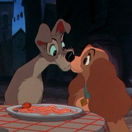 Lady And The Tramp spaghetti kiss scene