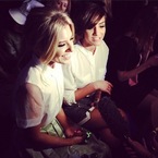 LFW: Mollie King & Frankie Sandford at Moschino AW13