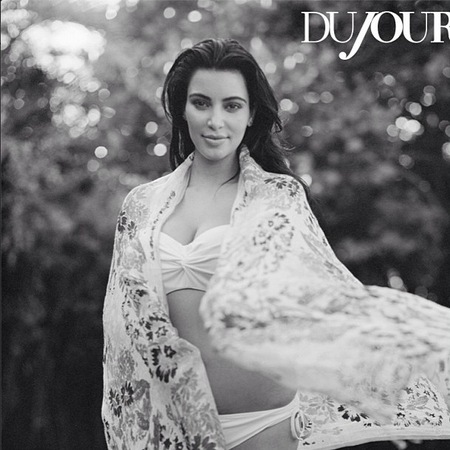 Kim Kardashian new pregnancy swimwear shoot