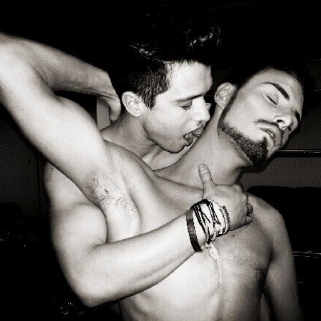Rylan Clark and JJ from Union J