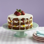 Mother's Day Strawberry and Lemon Sponge Cake
