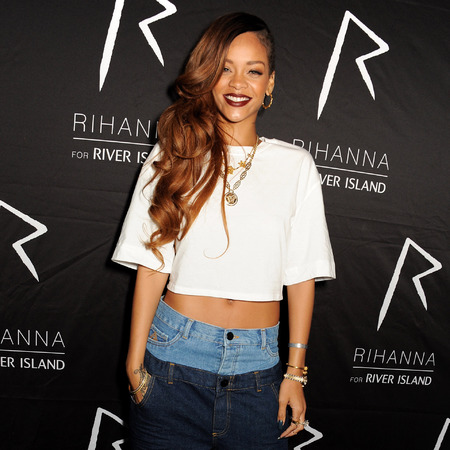 Rihanna rocks own River Island collection for launch afterparty