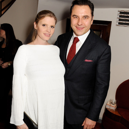 Pregnant Lara Stone and David Walliams at Comic Relief Book of Mormon gala