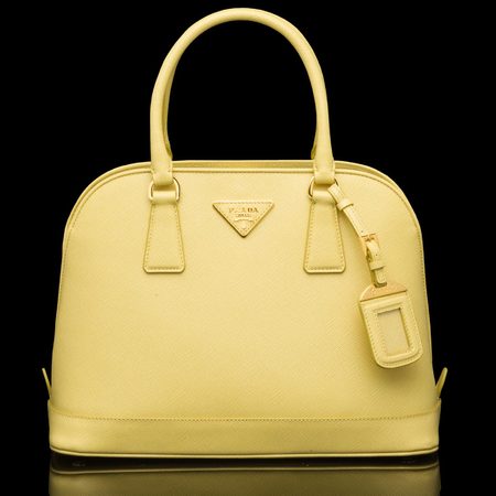 prada yellow handbag  