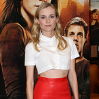 Diane Kruger flashes abs in cropped Carven shirt