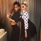 Rihanna and Amber Rose style up spring black separates