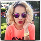 Rita Ora sunglasses at Coachella festival 2013