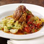 Slow Cooked Lamb Shanks with Garlic 