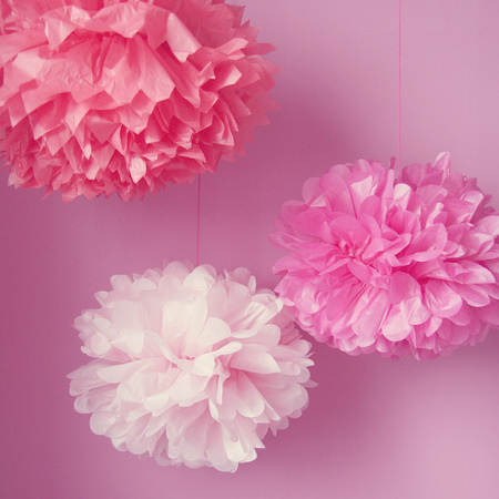Paper pom poms