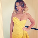 Kimberley Walsh stuns in sunshine yellow sequins