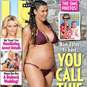 Kim Kardashian pregnant in bikini
