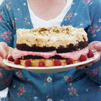 Dessert Recipe: Chocolate Brownie Meringue Cake