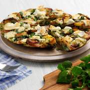 Watercress and goat's cheese frittata recipe