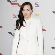 Victoria Pendleton wears Reiss suit at Natwest Fashion and Textile awards