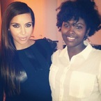 Kim Kardashian does super straight hair in NYC