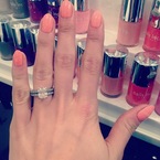 Millie Mackintosh shows off peachy Nails Inc mani