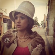 Jessica Alba does 60s hair and beauty for new film