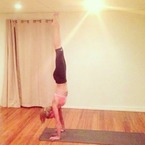Rosie Huntington-Whiteley's yoga handstand