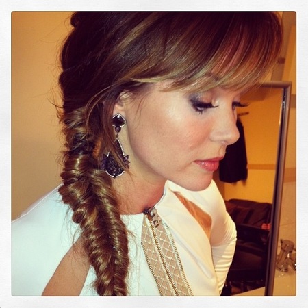 Amanda Holden BGT fishtail plait by Ben Cooke