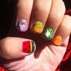 Nail art inspired by food
