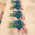 Kelly Brook and Danny Cipriani turkey, brown rice and broccoli lunch box meal  