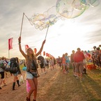 Festival goer at Camp Bestival
