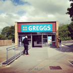 Jessie J visits road-side Greggs 